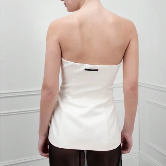 Missguided Longline strapless thick material fully lined tube top - white color - Picture 5 of 5